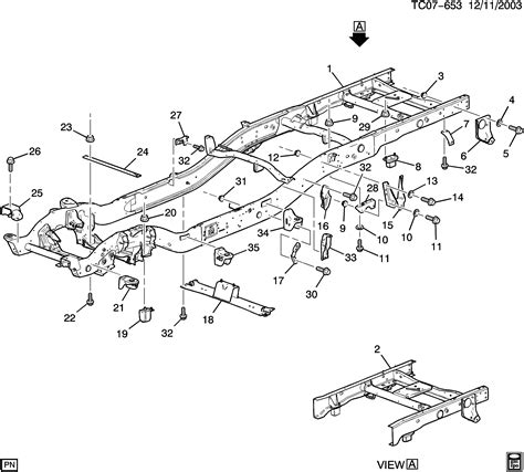 GMC SIERRA 1500 - 03,43,53 Bodystyle (2WD) - C2(03) FRAME (EXC (HVY ...