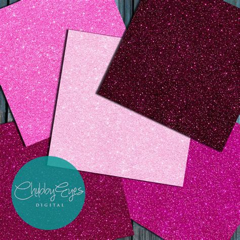 Pink Glitter Digital Papers Scrapbook Papers Pink Sparkles | Etsy