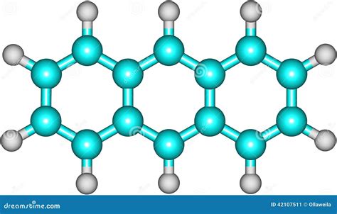 Anthracene Molecular Structure On White Background Stock Illustration - Image: 42107511