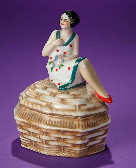German Porcelain Lady Seated Atop Trinket Box 150/250 | Art, Antiques & Collectibles Toys ...