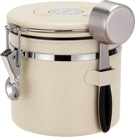 ShanSon Coffee Canister Airtight Stainless Steel Kitchen Food Storage Container with Date ...