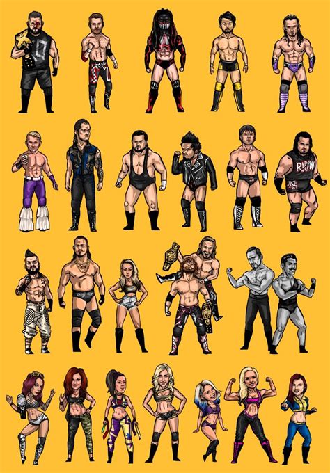 Drawings of the NXT Superstars and Divas | Wwe pictures, Wwe wallpapers ...