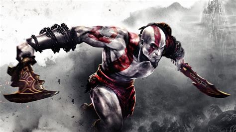 Kratos fighting in God of War 3 HD desktop wallpaper : Widescreen : High Definition : Fullscreen