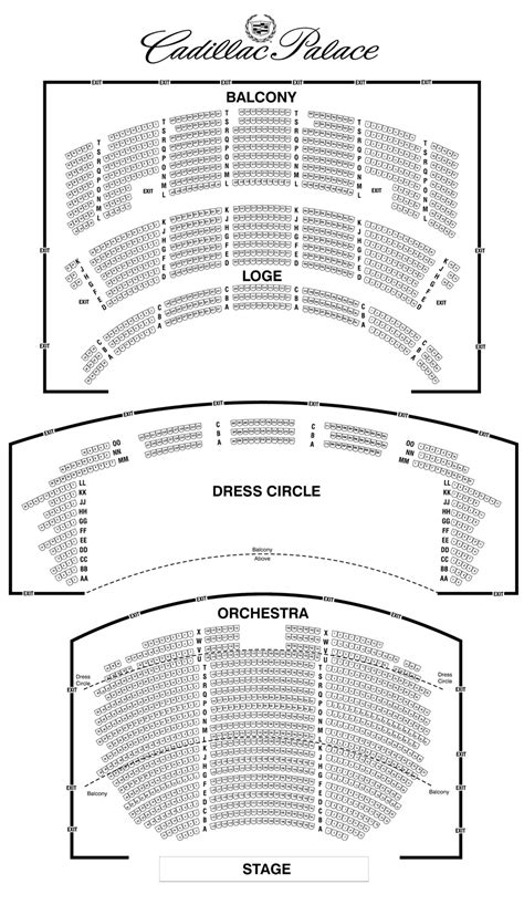 Cadillac Palace Theatre Seating Chart - Theatre In Chicago