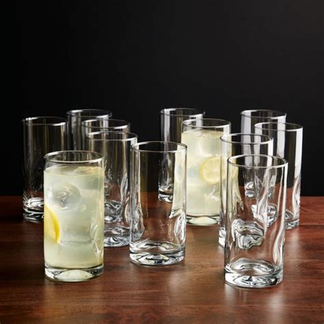 Set of 12 Impressions Cooler Glasses | Crate and Barrel