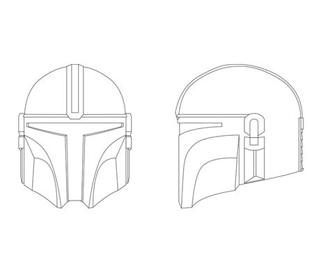 Printable Mandalorian Helmet Template