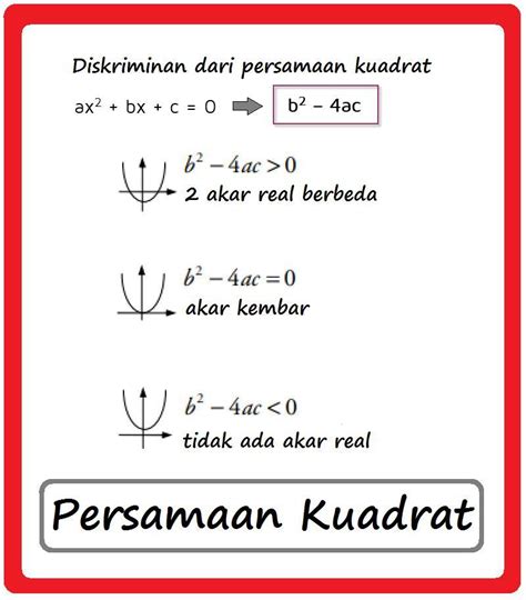 Contoh Soal Persamaan Kuadrat Diskriminan