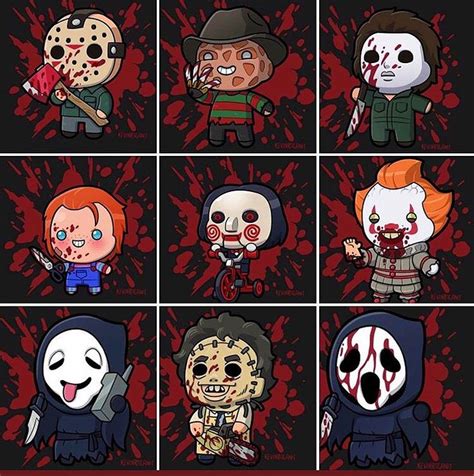 Chibi Horror Icons in 2022 | Horror cartoon, Horror icons, Horror movie icons