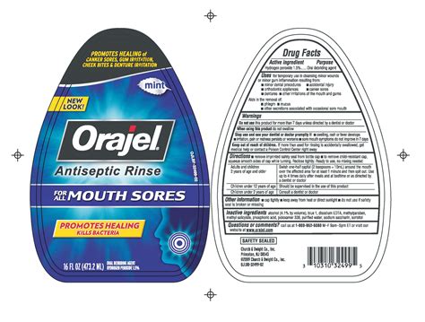 Orajel Antiseptic Rinse for Mouth Sores (liquid) Church & Dwight Co., Inc.