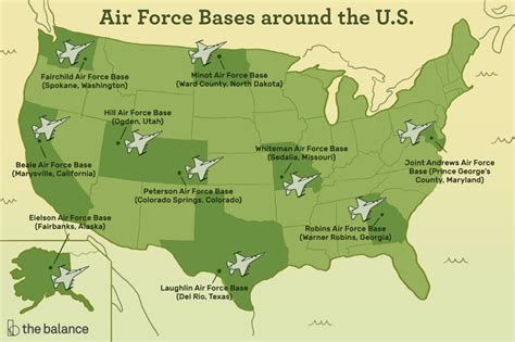 Air Force Bases Usa Map - Map