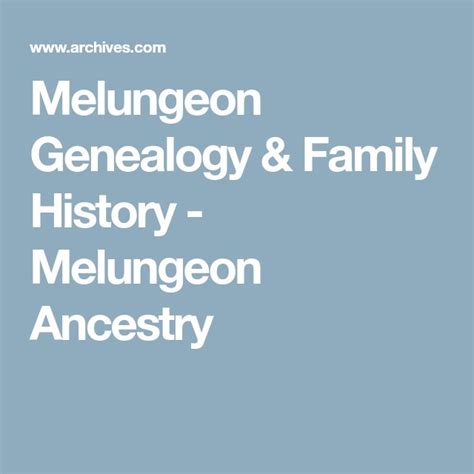 Melungeon Genealogy & Family History - Melungeon Ancestry | Family ...