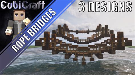 Beautiful Rope Bridge 3 Styles Minecraft Tutorial | Minecraft tutorial, Minecraft, Minecraft ...