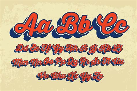 cursive retro typography vector | Retro typography, Lettering alphabet, Lettering fonts