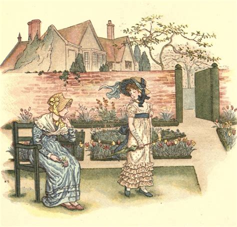 bumble button: Kate Greenaway illustrations to share with you. Children in Regency clothing.