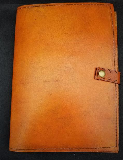 Large leather writing portfolio with snap closure. Includes 8.5" x 11" lined pad. $80. | Leather ...