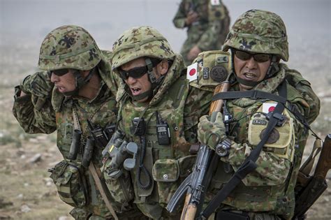 Soldiers from the Japan Ground Self Defense Force training in Khaan Quest 2015 [2884 x 1920] : r ...