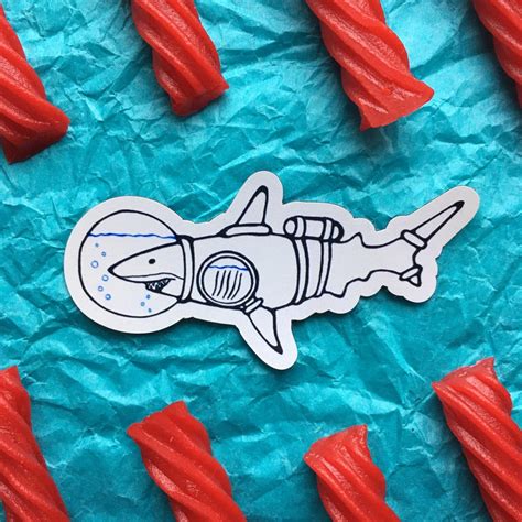 Space Shark Magnet | Etsy