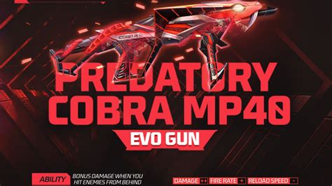 How to get rare Predatory Cobra MP40 in Free Fire MAX this week