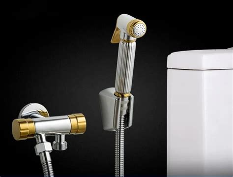 Bathroom total brass chrome finished wall mounted Bidet faucet toilet bidet shower set with 1.5m ...