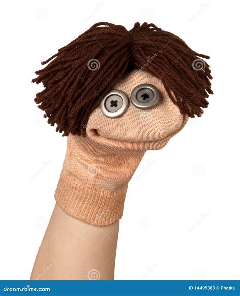 Funny puppet smiling stock image. Image of blue, sock - 14495383