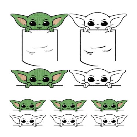 Baby Yoda Silhouette SVG - MasterBundles