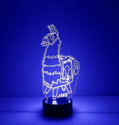 Fortnite Llama LED Night Light, with Remote Control, Engraved Gamers ...