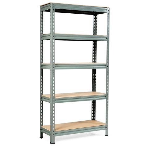 Costway 5-Tier Metal Storage Shelves 60'' Garage Rack W/Adjustable ...