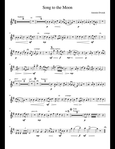 Song to the Moon sheet music for Piano download free in PDF or MIDI