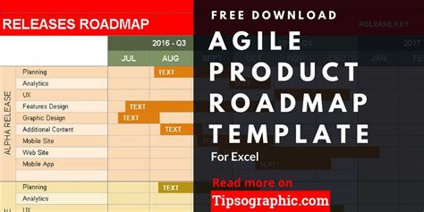 Agile Product Roadmap Template for Excel, Free Download | Tipsographic