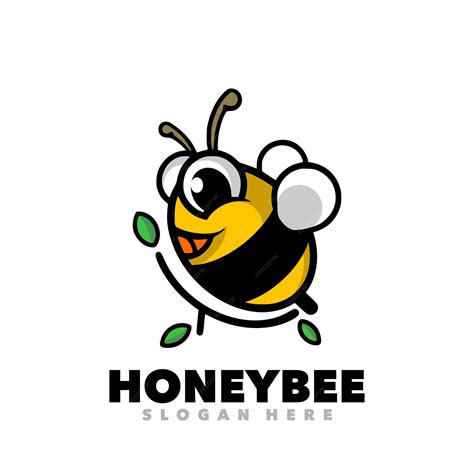 Premium Vector | Honeybee cartoon mascot logo template