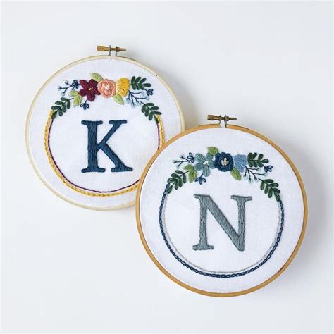 Floral Alphabet Hand Embroidery Pattern DIGITAL DOWNLOAD, Alphabet ...