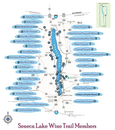 Seneca Lake Wine Trail Map - seneca new york • mappery | Seneca lake, Wine trail, New york vacation