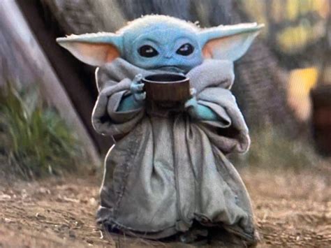 Baby Yoda Tea Sipping Blank Template - Imgflip