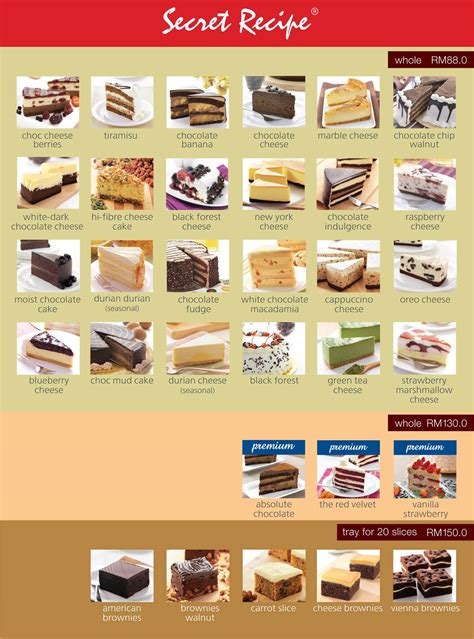 Secret Recipe Malaysia Available Selection Facebook