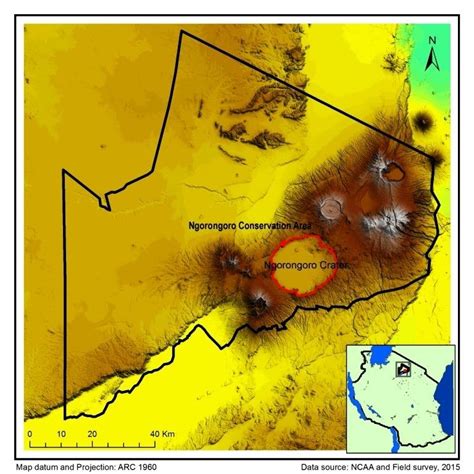 Map of Ngorongoro Conservation Area. | Download Scientific Diagram