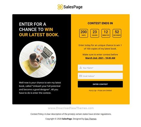 Contest - Multipurpose Landing Page Template | Landing page, Page ...