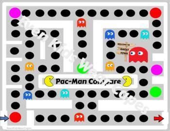 Pac-Man Compare Numbers Fun Math Game Board(Addition/Place Value/Multiplication)