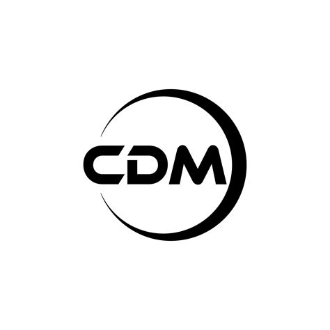 CDM letter logo design in illustration. Vector logo, calligraphy designs for logo, Poster ...