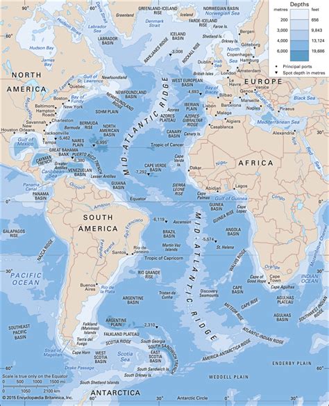 Map of the Week: Atlantic Political Map and Depth Contours | Mappenstance.