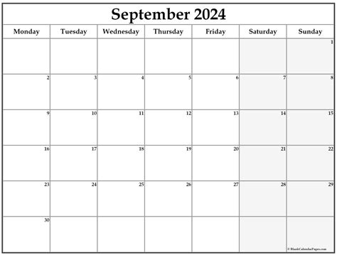 September 2023 Calendar Starting Monday - Get Calendar 2023 Update