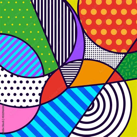 Pop Art vector image. Pop-art geometric colourful.Color splash abstract ...