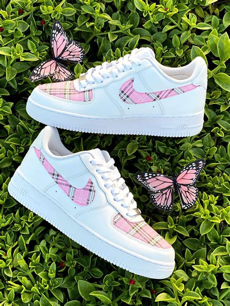 Pink Plaid AF1 in 2021 | Cute nike shoes, Nike shoes girls, Custom shoes diy