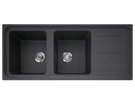 Franke Impact Granite Reversible Double Bowl Sink Only with Drainer ...