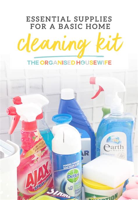 Essential Supplies for a Basic Home Cleaning Kit - The Organised Housewife | Cleaning kit, Clean ...