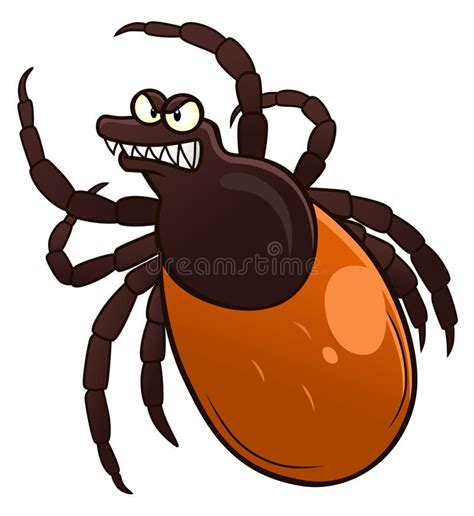 Tick. Cartoon angry tick. Cartoon vector pest series , #sponsored, #angry, #Cartoon, #Tick, # ...