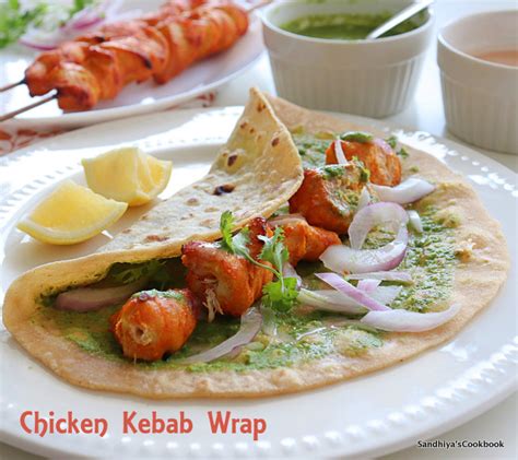 Sandhiya's Cookbook: Chicken Kebab Wrap | Chicken Wrap