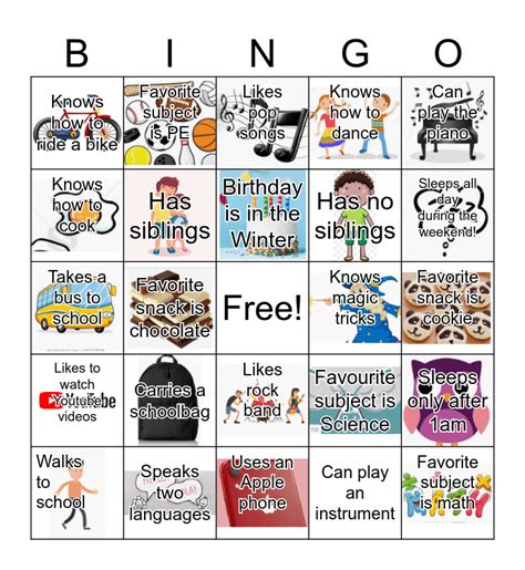 Get to know you Bingo! Bingo Card