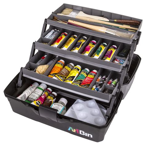 Buy ArtBin 3-Tray Art Supply Box Versatile Organizer for Brushes ...