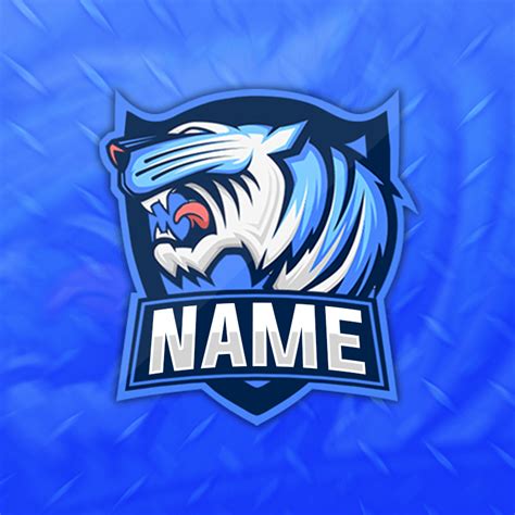 Blue Tiger Gaming Clan Mascot Avatar | Free PSD - Zonic Design Download