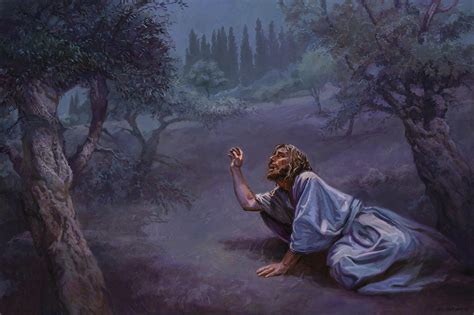 Jesus Prays in Gethsemane - Gospelimages